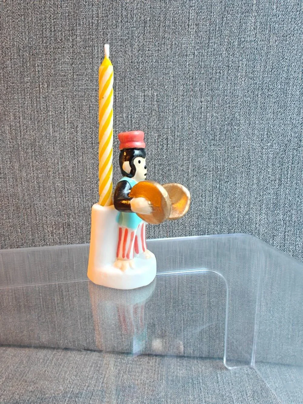 Vintage Vickie Thomas Collections vTc Ceramic Monkey Birthday Candle Holder